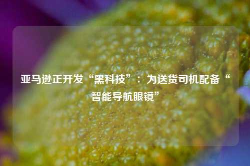 亚马逊正开发“黑科技”：为送货司机配备“智能导航眼镜”