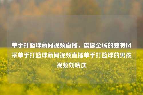 单手打篮球新闻视频直播，震撼全场的独特风采单手打篮球新闻视频直播单手打篮球的男孩视频刘晓庆