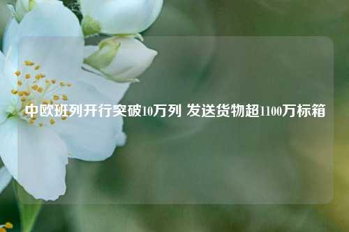 中欧班列开行突破10万列 发送货物超1100万标箱