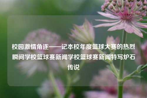 校园激情角逐——记本校年度篮球大赛的热烈瞬间学校篮球赛新闻学校篮球赛新闻特写炉石传说