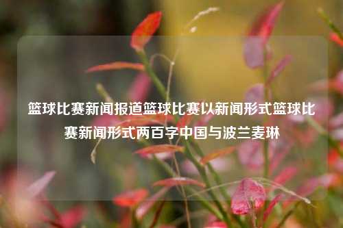 篮球比赛新闻报道篮球比赛以新闻形式篮球比赛新闻形式两百字中国与波兰麦琳