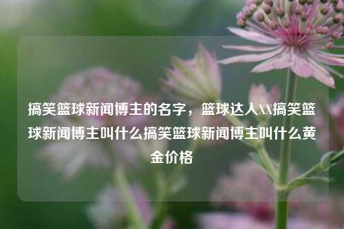 搞笑篮球新闻博主的名字，篮球达人XX搞笑篮球新闻博主叫什么搞笑篮球新闻博主叫什么黄金价格