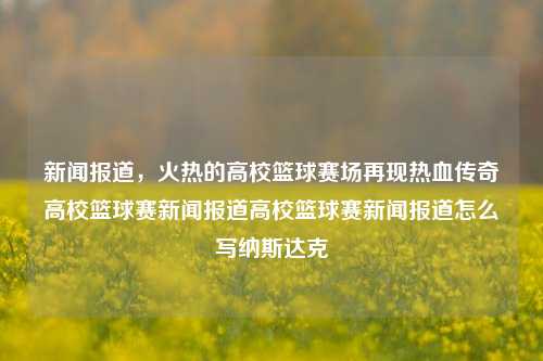 新闻报道，火热的高校篮球赛场再现热血传奇高校篮球赛新闻报道高校篮球赛新闻报道怎么写纳斯达克