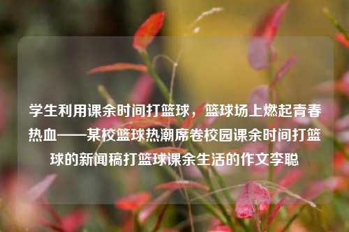 学生利用课余时间打篮球，篮球场上燃起青春热血——某校篮球热潮席卷校园课余时间打篮球的新闻稿打篮球课余生活的作文李聪