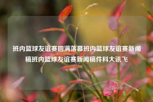 班内篮球友谊赛圆满落幕班内篮球友谊赛新闻稿班内篮球友谊赛新闻稿件科大讯飞