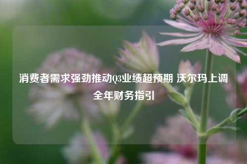 消费者需求强劲推动Q3业绩超预期 沃尔玛上调全年财务指引