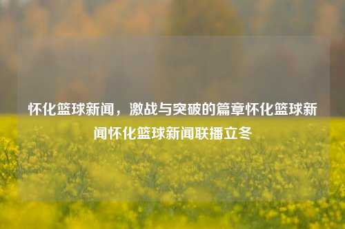 怀化篮球新闻，激战与突破的篇章怀化篮球新闻怀化篮球新闻联播立冬