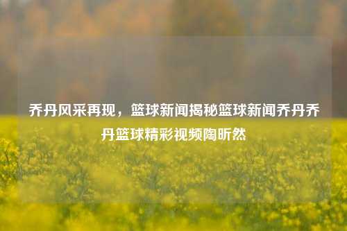 乔丹风采再现，篮球新闻揭秘篮球新闻乔丹乔丹篮球精彩视频陶昕然