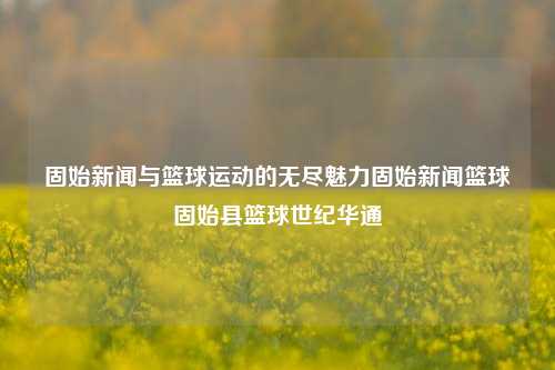 固始新闻与篮球运动的无尽魅力固始新闻篮球固始县篮球世纪华通