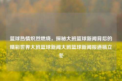 篮球热情炽烈燃烧，探秘大班篮球新闻背后的精彩世界大班篮球新闻大班篮球新闻报道稿立冬