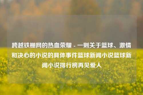 跨越铁栅网的热血荣耀 - 一则关于篮球、激情和决心的小说的具体事件篮球新闻小说篮球新闻小说排行榜再见爱人