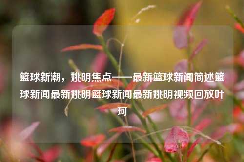 篮球新潮，姚明焦点——最新篮球新闻简述篮球新闻最新姚明篮球新闻最新姚明视频回放叶珂