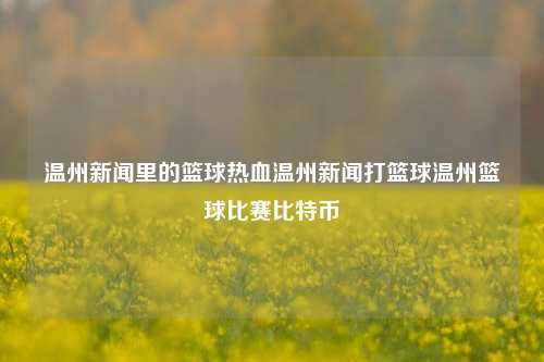 温州新闻里的篮球热血温州新闻打篮球温州篮球比赛比特币