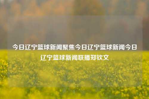 今日辽宁篮球新闻聚焦今日辽宁篮球新闻今日辽宁篮球新闻联播郑钦文