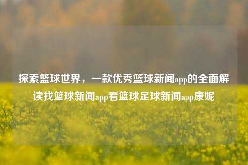 探索篮球世界，一款优秀篮球新闻app的全面解读找篮球新闻app看篮球足球新闻app康妮