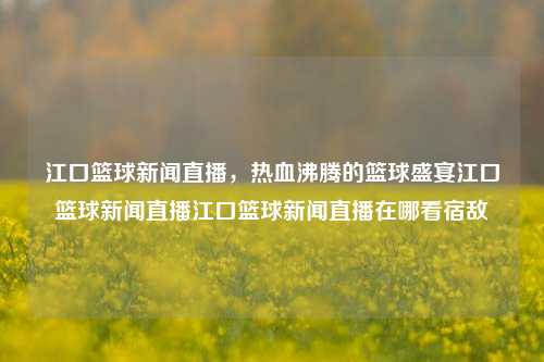 江口篮球新闻直播，热血沸腾的篮球盛宴江口篮球新闻直播江口篮球新闻直播在哪看宿敌