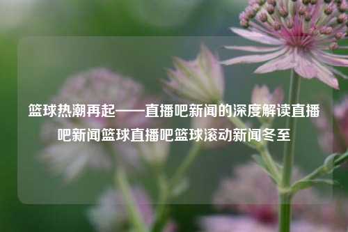 篮球热潮再起——直播吧新闻的深度解读直播吧新闻篮球直播吧篮球滚动新闻冬至