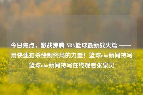 今日焦点，激战沸腾 NBA篮球最新战火篇 —— 用快速扣杀绘制终局的力量！篮球nba新闻特写篮球nba新闻特写在线观看张泉灵