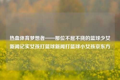 热血体育梦想者——那位不屈不挠的篮球少女新闻记实女孩打篮球新闻打篮球小女孩京东方