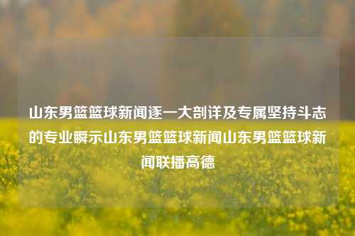 山东男篮篮球新闻逐一大剖详及专属坚持斗志的专业瞬示山东男篮篮球新闻山东男篮篮球新闻联播高德