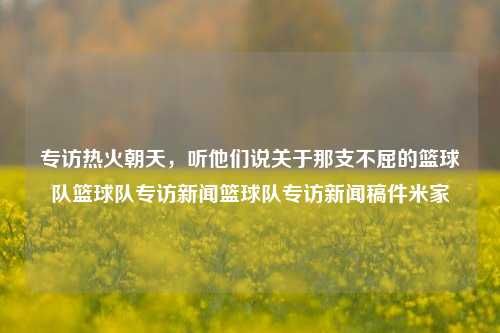 专访热火朝天，听他们说关于那支不屈的篮球队篮球队专访新闻篮球队专访新闻稿件米家