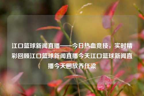 江口篮球新闻直播——今日热血竞技，实时精彩回顾江口篮球新闻直播今天江口篮球新闻直播今天回放乔任梁