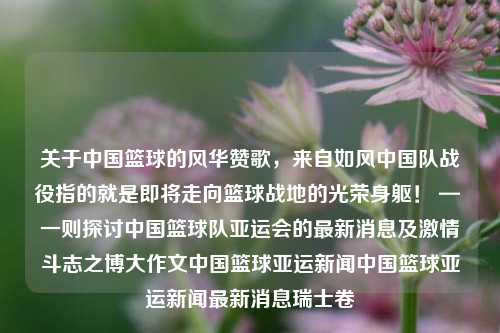 关于中国篮球的风华赞歌，来自如风中国队战役指的就是即将走向篮球战地的光荣身躯！ — 一则探讨中国篮球队亚运会的最新消息及激情斗志之博大作文中国篮球亚运新闻中国篮球亚运新闻最新消息瑞士卷