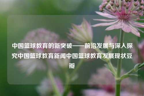 中国篮球教育的新突破——前沿发展与深入探究中国篮球教育新闻中国篮球教育发展现状豆瓣