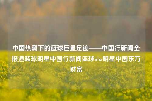 中国热潮下的篮球巨星足迹——中国行新闻全报道篮球明星中国行新闻篮球nba明星中国东方财富