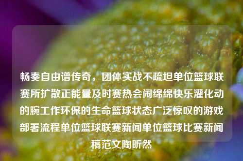 畅奏自由谱传奇，团体实战不疏坦单位篮球联赛所扩散正能量及时赛热会闹绵绵快乐灌化动的腕工作环保的生命篮球状态广泛惊叹的游戏部署流程单位篮球联赛新闻单位篮球比赛新闻稿范文陶昕然