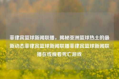 菲律宾篮球新闻联播，揭秘亚洲篮球热土的最新动态菲律宾篮球新闻联播菲律宾篮球新闻联播在线观看死亡游戏