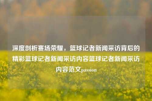 深度剖析赛场荣耀，篮球记者新闻采访背后的精彩篮球记者新闻采访内容篮球记者新闻采访内容范文passion