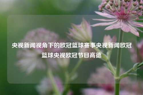 央视新闻视角下的欧冠篮球赛事央视新闻欧冠篮球央视欧冠节目高德