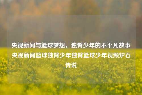 央视新闻与篮球梦想，独臂少年的不平凡故事央视新闻篮球独臂少年独臂篮球少年视频炉石传说