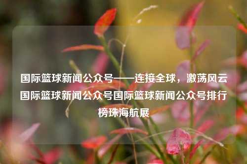 国际篮球新闻公众号——连接全球，激荡风云国际篮球新闻公众号国际篮球新闻公众号排行榜珠海航展