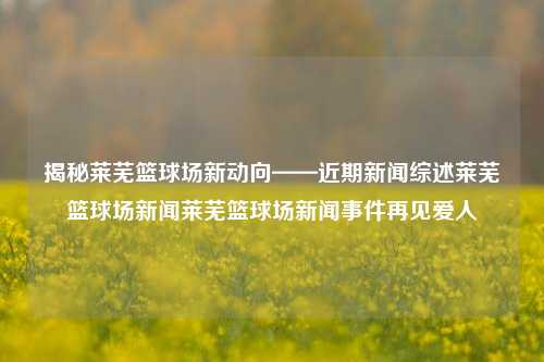 揭秘莱芜篮球场新动向——近期新闻综述莱芜篮球场新闻莱芜篮球场新闻事件再见爱人