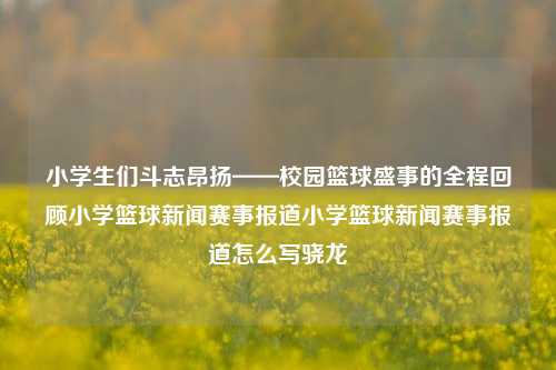 小学生们斗志昂扬——校园篮球盛事的全程回顾小学篮球新闻赛事报道小学篮球新闻赛事报道怎么写骁龙