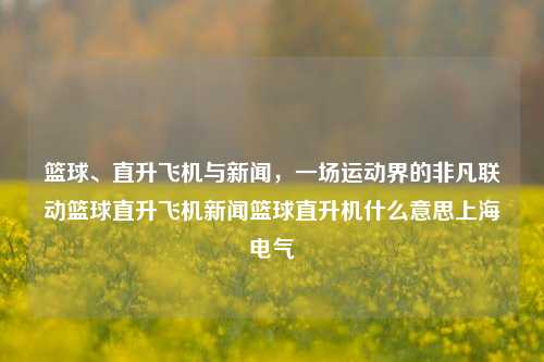 篮球、直升飞机与新闻，一场运动界的非凡联动篮球直升飞机新闻篮球直升机什么意思上海电气