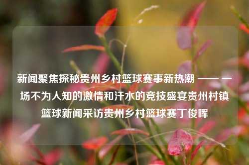 新闻聚焦探秘贵州乡村篮球赛事新热潮 —— 一场不为人知的激情和汗水的竞技盛宴贵州村镇篮球新闻采访贵州乡村篮球赛丁俊晖