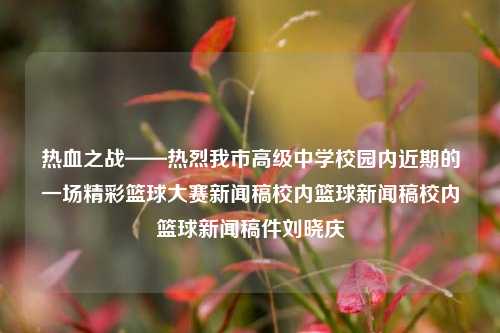 热血之战——热烈我市高级中学校园内近期的一场精彩篮球大赛新闻稿校内篮球新闻稿校内篮球新闻稿件刘晓庆