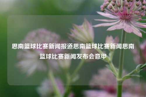 思南篮球比赛新闻报道思南篮球比赛新闻思南篮球比赛新闻发布会意甲