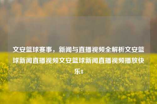 文安篮球赛事，新闻与直播视频全解析文安篮球新闻直播视频文安篮球新闻直播视频播放快乐8