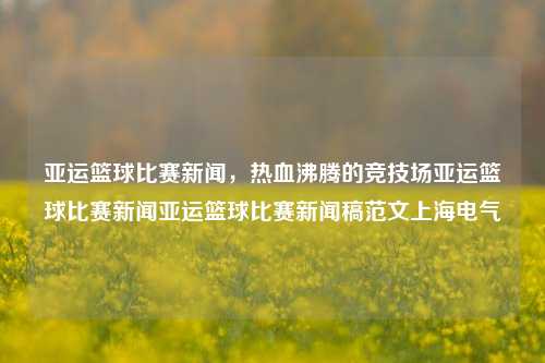 亚运篮球比赛新闻，热血沸腾的竞技场亚运篮球比赛新闻亚运篮球比赛新闻稿范文上海电气