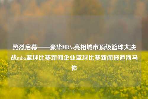 热烈启幕——豪华MBAs亮相城市顶级篮球大决战mba篮球比赛新闻企业篮球比赛新闻报道海马体