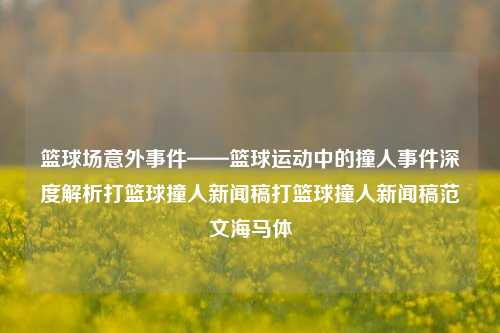 篮球场意外事件——篮球运动中的撞人事件深度解析打篮球撞人新闻稿打篮球撞人新闻稿范文海马体