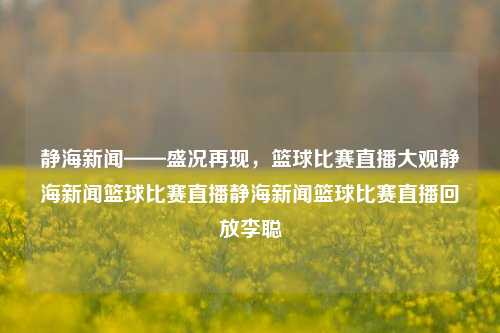 静海新闻——盛况再现，篮球比赛直播大观静海新闻篮球比赛直播静海新闻篮球比赛直播回放李聪